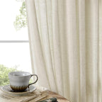 Joydeco Linen Curtains 96 Inch Length 2 Panel Sets, Light Filtering Curtains - Image 4