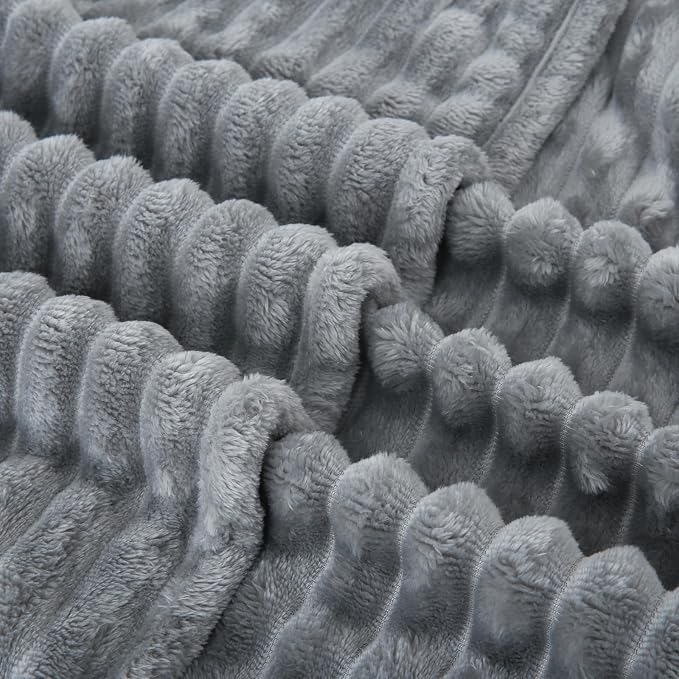 Grey Fleece Throw Blanket 50”×60” - Image 7