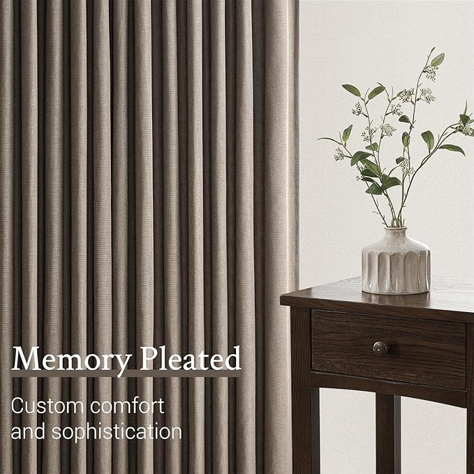 Pinch Pleated 92 Inch Curtains 2 Panels - Image 5