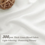 PleatedDrapes White Linen 102 Inch Long Curtains - Image 2