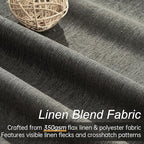 95 Inch Long Gray Blackout Curtains - Image 2