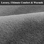 SHACOS Ultra Soft Faux Rabbit Fur Area Rug 6'x9', Non Slip Washable Padded - Image 7