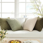 Topfinel 20x20 Pillow Covers Set of 4 Mordern Nordic Green White Throw Pillow - Image 2