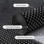 Hallway Runner Rug Woven Washable Long Kitchen Runner Black 2x5 ft | Boho Soft - Image 5