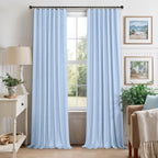 Light Blue Black Out Curtains 96 Inches Long - Image 9