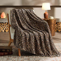 BEDELITE Fleece Blanket Soft Plush Twin Size Blanket Brown Leopard 60"x80" | by BEDELITE