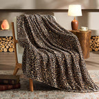 BEDELITE Fleece Blanket Soft Plush Twin Size Blanket Brown Leopard 60"x80" | by BEDELITE