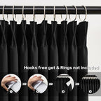 72 Inch Wide Black Pinch Pleated Curtains 72 x 84, Thermal Insulated Noise - Image 2