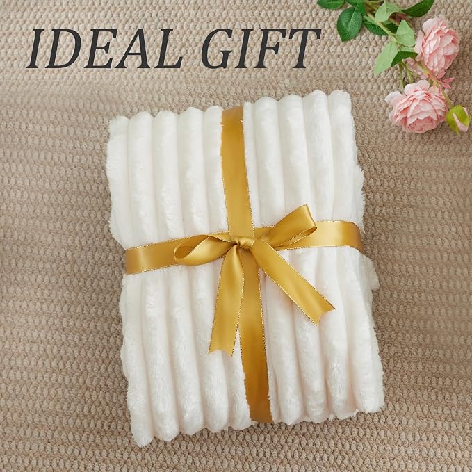 BEDELITE Ribbed Fleece Throw Blanket - Image 3