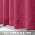 Pitalk Hot Pink Curtains 63 Inch Length - Image 5