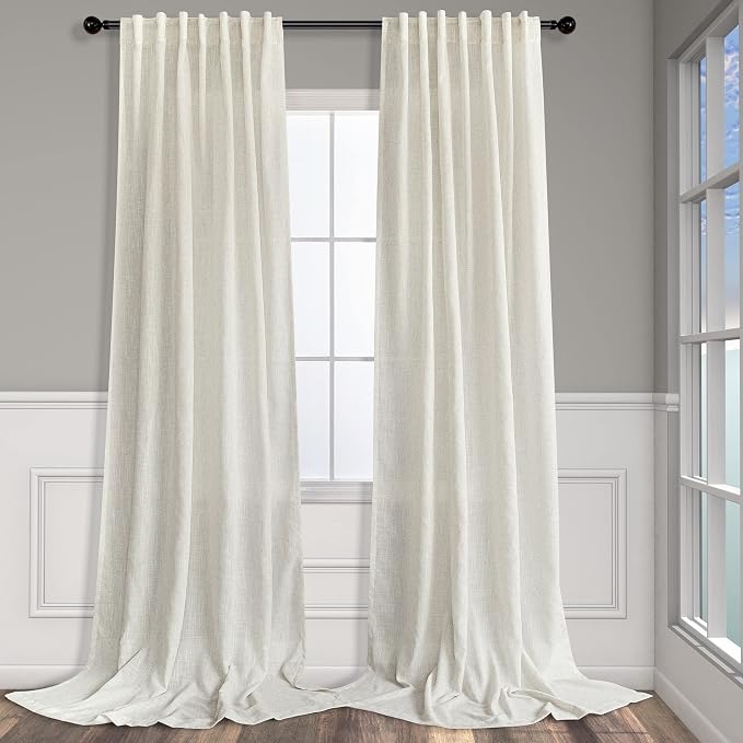 Pitalk Linen Curtains 102 Inches Long by Pitalk