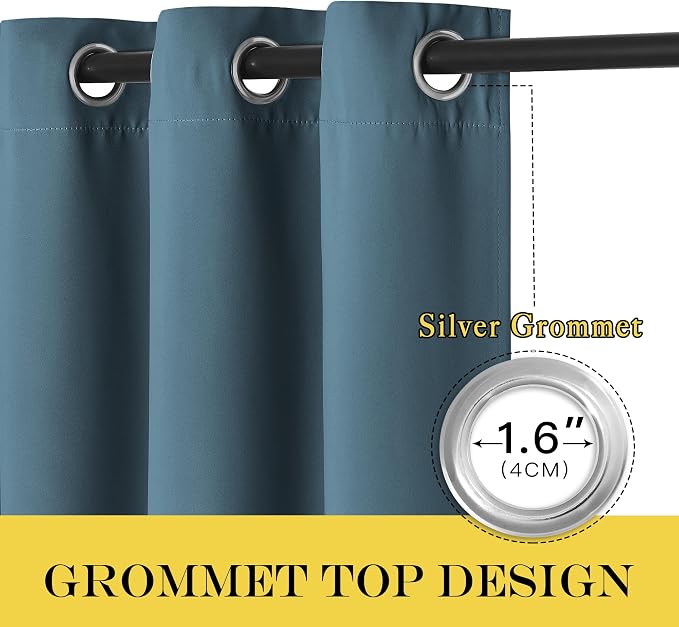 NICETOWN Blackout Curtains for Sliding Glass Door Room Divider Noise Reduce - Image 5