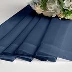 Chyhomenyc Navy Blue Sheer Curtains 30 inch Length 2 Panels, Light Filtering - Image 8
