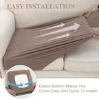 LA MEACK Couch Cushion Covers Seat Cushion Cover Stretch Couch Cover Separate - Image 5