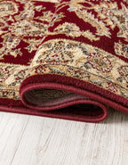 Rugs.com - Aditi Rug – 8 Ft Square Red Easy-Clean Rug – Traditional Medallion - Image 5