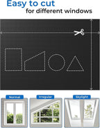 Blackout Curtains 36"x72" Portable No Drill Black Out Window Cover | 100% - Image 4