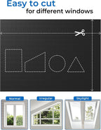 Blackout Curtains 46"x48" Portable No Drill Black Out Window Cover | 100% - Image 4