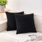 Aegero Pack of 2 Corduroy Decorative Throw Pillow Covers 22x22 Inch by Unknown