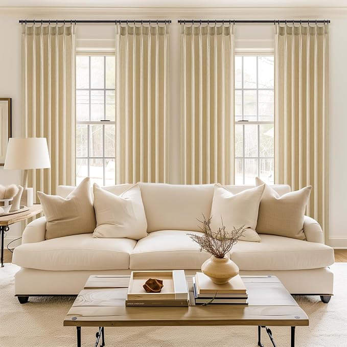 Pinch Pleated 92 Inch Curtains 2 Panels - Image 6