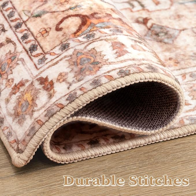 SERISSA 8x10 Washable Non Slip Boho Area Rug - Image 5