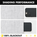 MIULEE 100% Blackout Linen Curtains 42 x 63 Inch Grayish White 2 Panels | - Image 7