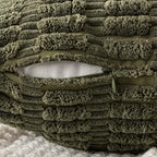 MIULEE Corduroy Decorative Throw Pillow Covers 20x20 Olive Green Pack of 2 | - Image 7