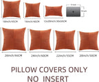Fancy Homi Set of 2 Burnt Orange Samll Decorative Throw Pillow Covers 12x12 Inch - Image 7