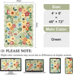 DUKINO 4x6 Area Rug, Non Slip Floral Washable Rug - Image 2