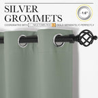 NICETOWN Greyish Green Blackout Curtains 90" Long - Image 3