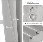 MIULEE Blackout Curtains for Bedroom 2 Panels 40 x 63 Inch Long Silver | - Image 4