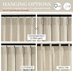 Custom Warm Beige Pinch Pleat Light Filtering Curtains 88 Inches Long - Image 5