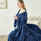 BEDELITE Fleece Blanket Soft Plush Twin Size Blanket Navy 60"x80" | Ultra Soft - Image 4