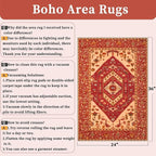 SERISSA 2x3 Washable Non Slip Boho Small Area Rug - Image 2