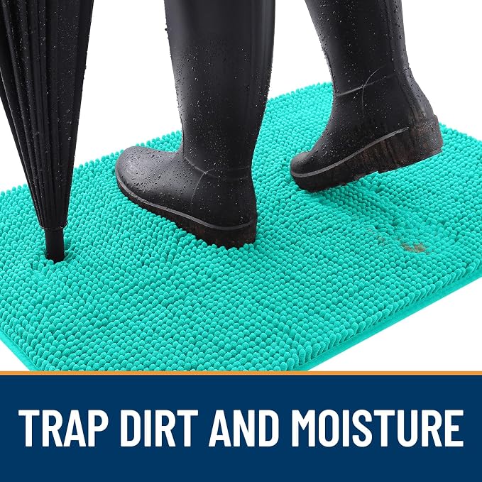 OLANLY Dog Door Mat for Muddy Paws 47x24, Super Absorbent Chenille Mud Mat | - Image 2