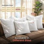 Utopia Bedding 18x18 Pillow Inserts, 2 Pack | Indoor cushion inserts - Image 6