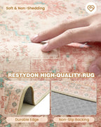 Runner Rug 2x10, Vintage Washable Rugs - Image 7