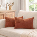 Fancy Homi 2 Packs Rust Lumbar Decorative Throw Pillow Covers 20x28 Inch - Image 7