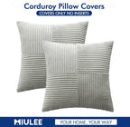 MIULEE Silver Grey Decorative Euro Sham Pillow Covers 24x24 Inch - Image 6