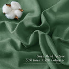 NICETOWN Linen Olive Green Window Curtains 84 inches Long, Grommet Thick Linen - Image 3