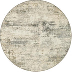 Round Area Rug Living Room: 4 ft Modern Washable Indoor Carpet | by FXRHLP