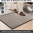 Super Absorbent Front Door Mat, Non-Slip Washable Indoor Doormats, Low Profile - Image 3