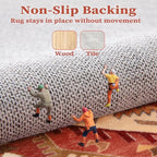 SERISSA 8x10 Washable Non Slip Boho Area Rug - Image 5