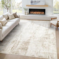 6x9 Area Rugs Washable Rug: Abstract Neutral Rugs Modern Non Slip Area Rug by MXSANYOORUG