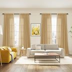 Extra Long Gold Yellow Linen Curtains 120 Inch - Image 7