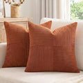 Fancy Homi 2 Packs Rust Big Decorative Throw Pillow Covers 24x24 Inch by Fancy+Homi