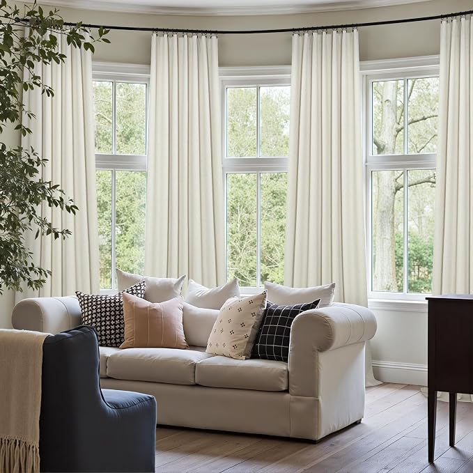 102 Inch Blackout Curtains Cream - Image 7