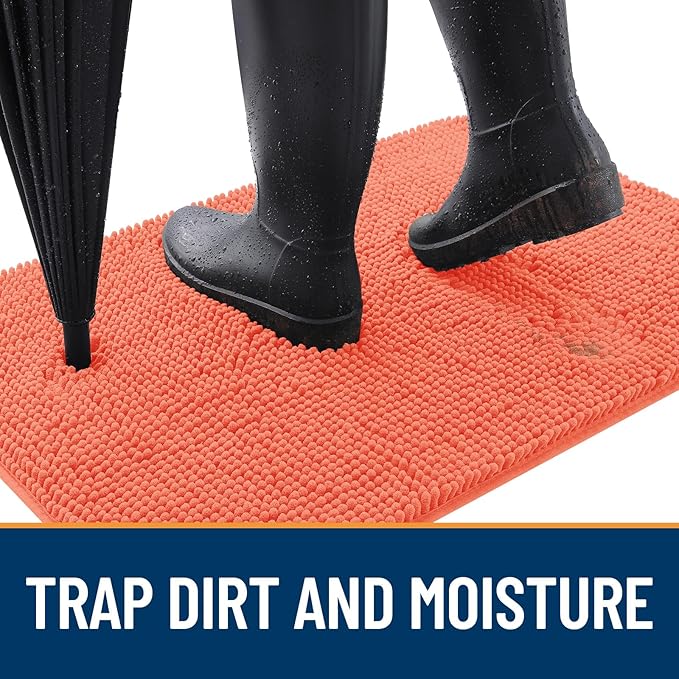 OLANLY Dog Door Mat for Muddy Paws 34x21, Super Absorbent Chenille Mud Mat | - Image 2