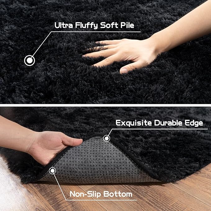 Pionblank Fluffy Small Rug for Bedroom 2x3 Feet, Shag Soft Area Rug, Furry Cute - Image 6