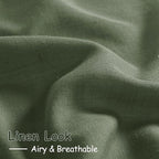 128 Inch Extra Long Curtain for Floor to Ceiling High Window Olive Green Linen - Image 4