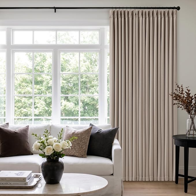 60 Inch Extra Wide 100% Blackout 108 Inch Curtains 1 Panel, Burlywood Birch | - Image 7